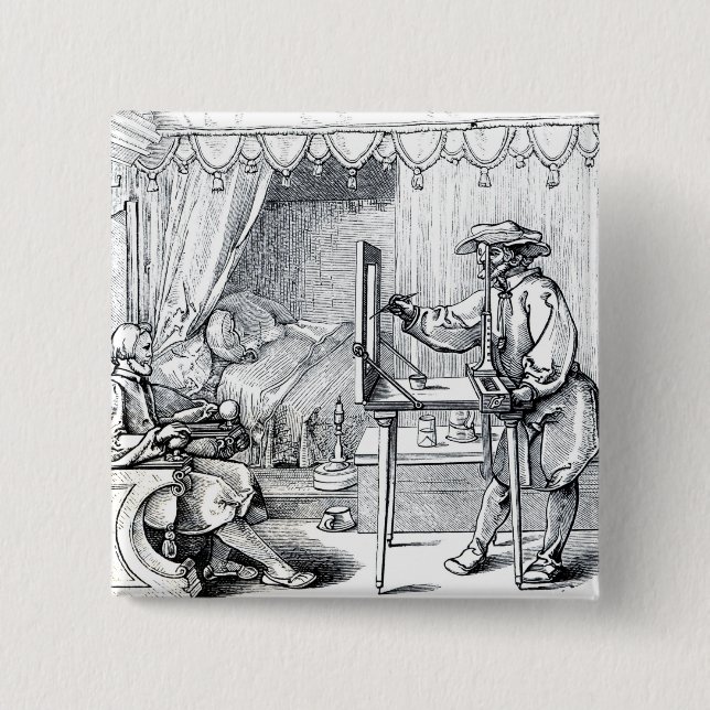 Badge Carré 5 Cm Instruments de précision mathématique (Devant)