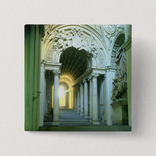 Badge Carré 5 Cm Intérieur avec la vue de l'escalier