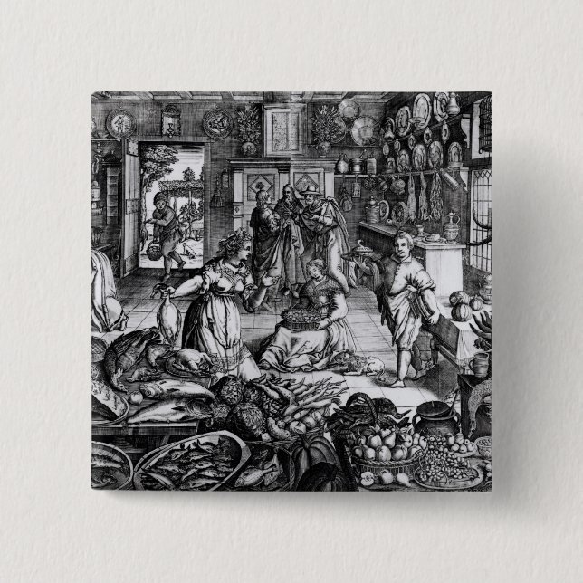 Badge Carré 5 Cm Intérieur de cuisine (Devant)