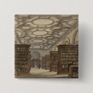 Badge Carré 5 Cm Intérieur de la bibliothèque publique, Cambridge