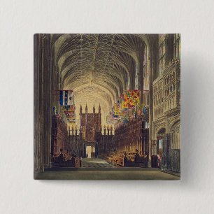Badge Carré 5 Cm Intérieur de la chapelle de St George, château d