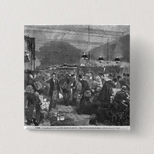 Badge Carré 5 Cm Intérieur du bureau de poste de Paris