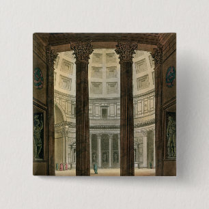 Badge Carré 5 Cm Intérieur du Panthéon, Rome, de 'Le Costume A