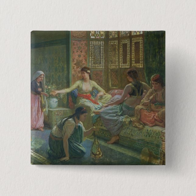 Badge Carré 5 Cm Intérieur d'un harem, c.1865 (Devant)
