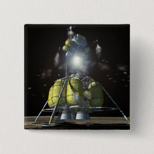 Badge Carré 5 Cm Interprétation d'artiste d'un nouveau vaisseau