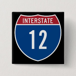 Badge Carré 5 Cm Interstate 12