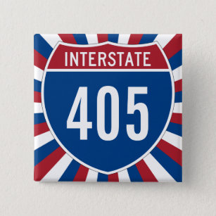 Badge Carré 5 Cm Interstate 405