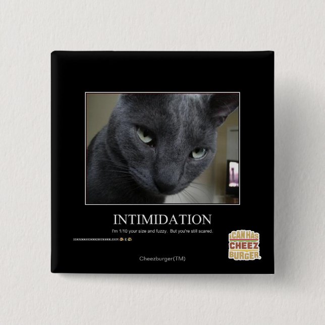 Badge Carré 5 Cm Intimidation (Devant)