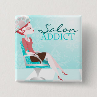 Badge Carré 5 Cm Intoxiqué de salon