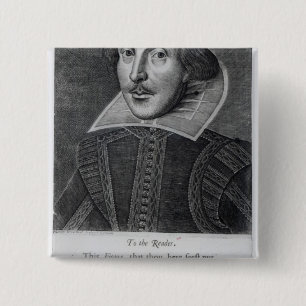 Badge Carré 5 Cm Introduction, 'M. William Shakespeares