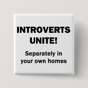 Badge Carré 5 Cm Introverceaux Unite !