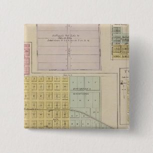 Badge Carré 5 Cm Iola, Torrance et Kellogg, Kansas