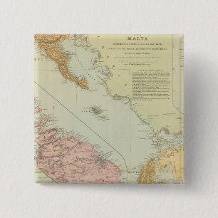 Badge Carré 5 Cm Ioniennes, Malte