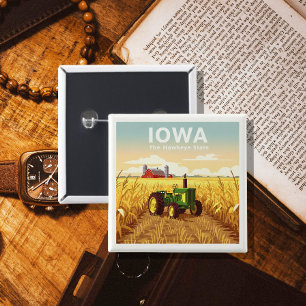 Badge Carré 5 Cm Iowa vintage