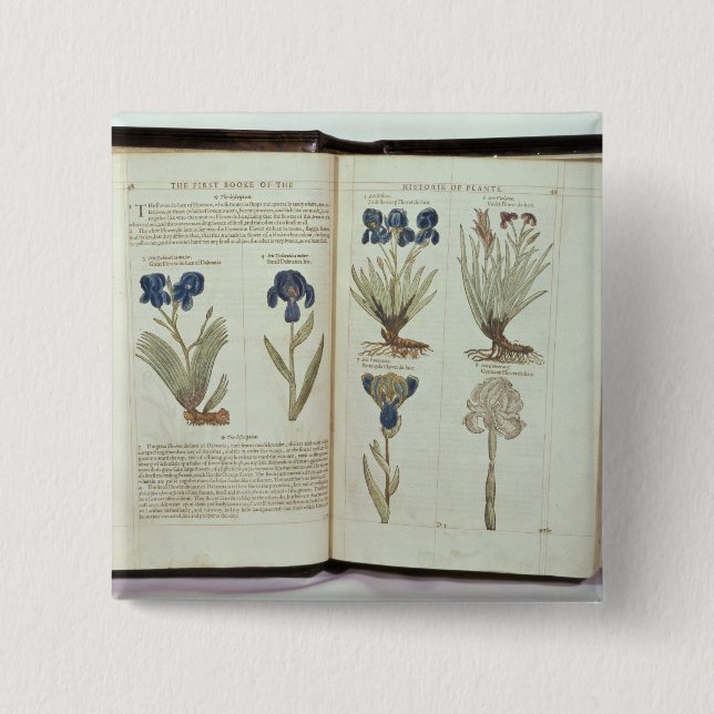 Badge Carré 5 Cm Iris (Devant)