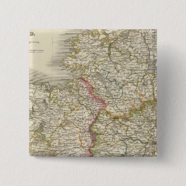 Badge Carré 5 Cm Irlande 4 (Devant)