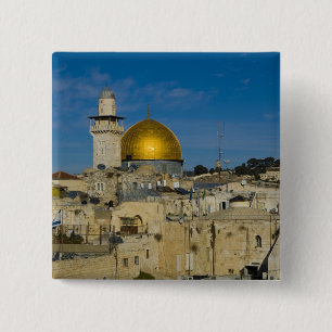 Badge Carré 5 Cm Israël, Jérusalem, Dôme du Rocher