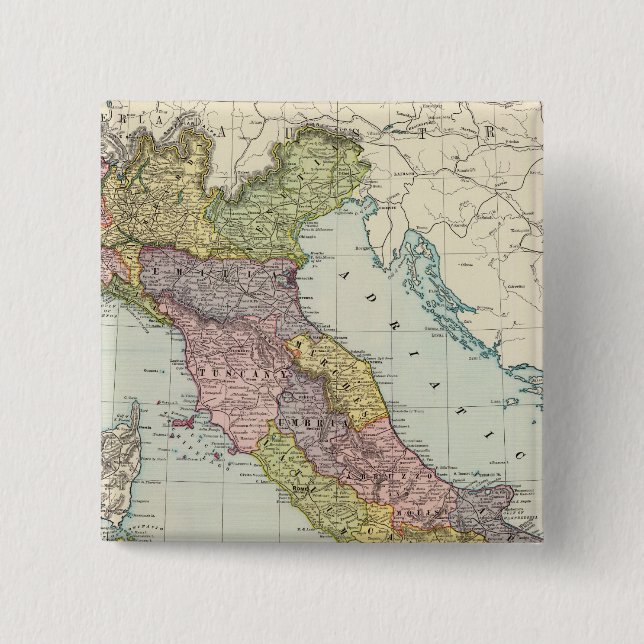 Badge Carré 5 Cm Italie 18 (Devant)