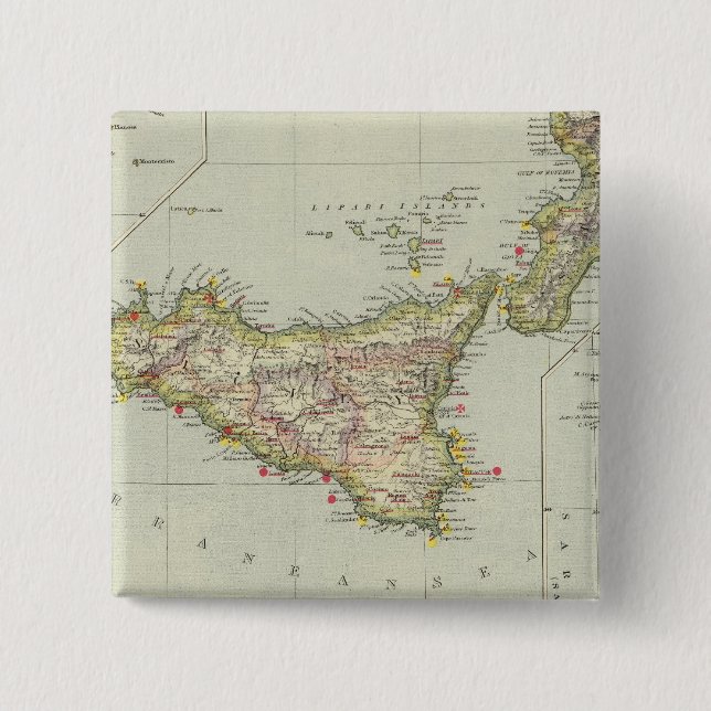 Badge Carré 5 Cm Italie 19 (Devant)