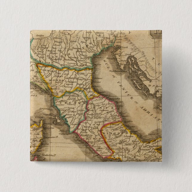 Badge Carré 5 Cm Italie 20 (Devant)