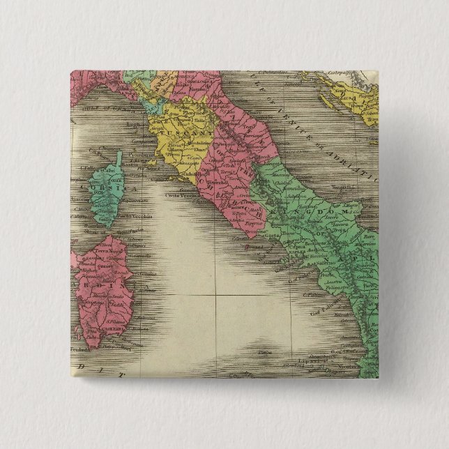 Badge Carré 5 Cm Italie 24 (Devant)