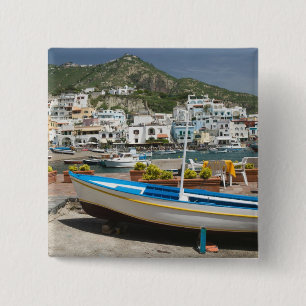 Badge Carré 5 Cm ITALIE, Campanie, (Baie de Naples), ISCHIA,