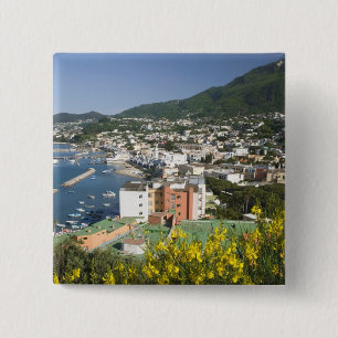 Badge Carré 5 Cm ITALIE, Campanie, (baie de Naples), ISCHIA, LACCO