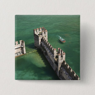 Badge Carré 5 Cm Italie, province de Brescia, Sirmione. Castello 3