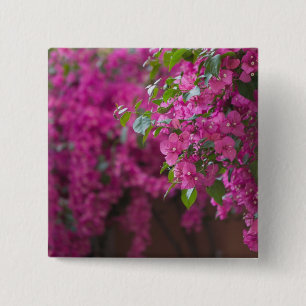 Badge Carré 5 Cm Italie, Sicile, Cefalu, cour fleurie de