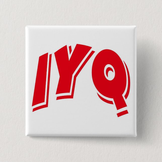BADGE CARRÉ 5 CM IYQ (Devant)