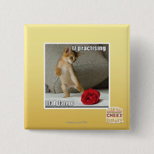 Badge Carré 5 Cm Iz pratiquant le tango d'heure-milliampère