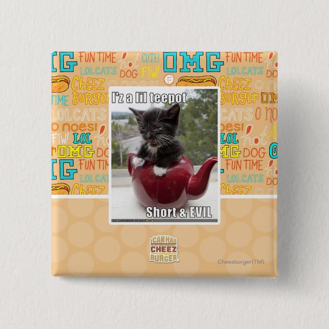 Badge Carré 5 Cm I'z un teepot de lil (Devant)