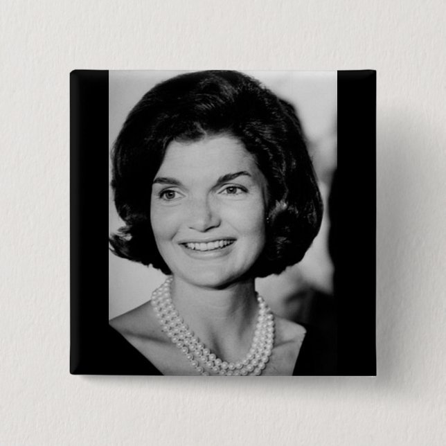 Badge Carré 5 Cm Jackie Kennedy (Devant)