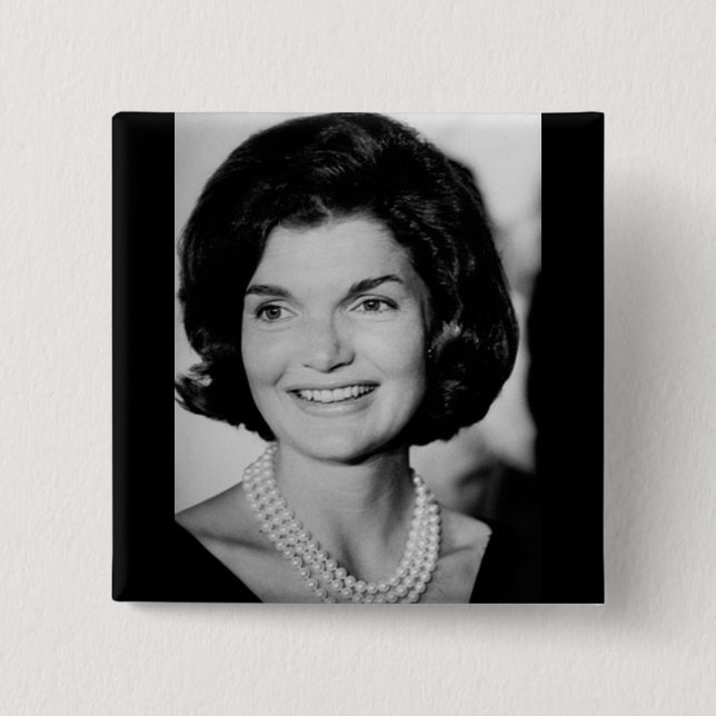 Badge Carré 5 Cm Jackie Kennedy (Devant)