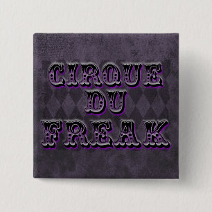 Badge Carré 5 Cm Jacquard gothique Cirque Du Freak