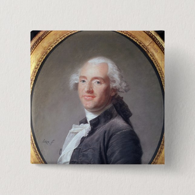 Badge Carré 5 Cm Jacques Alexandre Cesar Charles (Devant)