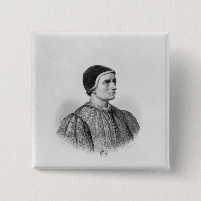 Badge Carré 5 Cm Jacques Coeur (Devant)