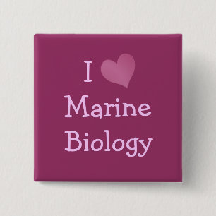 Badge Carré 5 Cm J'adore la biologie marine