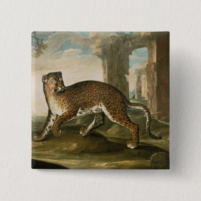 Badge Carré 5 Cm Jaguar (Devant)
