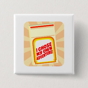 Badge Carré 5 Cm J'ai choisi ma propre aventure