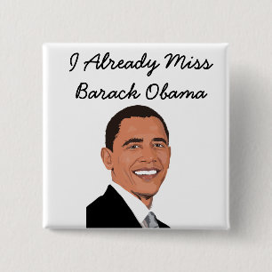 Badge Carré 5 Cm J'ai déjà Mlle Barack Obama Button