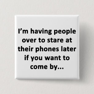 Badge Carré 5 Cm J'ai des gens sur moi