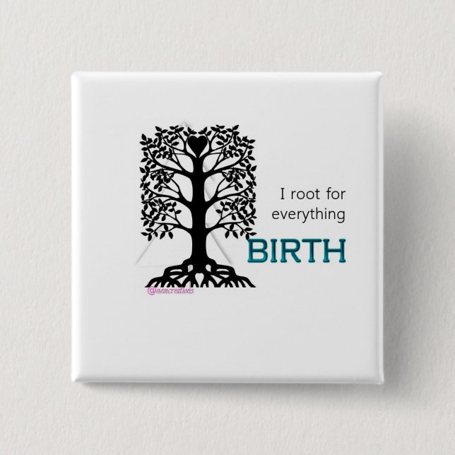 Badge Carré 5 Cm J'ai la racine pour... (Devant)