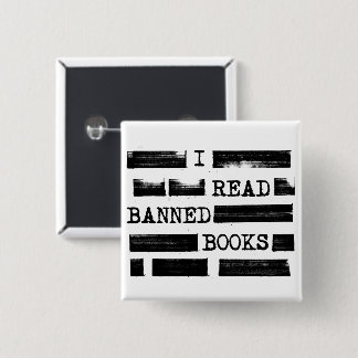 Badge Carré 5 Cm J'Ai Lu Des Livres Interdits Refusés