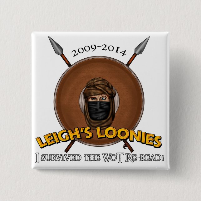 Badge Carré 5 Cm J'ai survécu au relu (Devant)