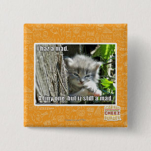 Badge Carré 5 Cm J'ai un fou