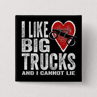 Badge Carré 5 Cm J'aime de GRANDS camions