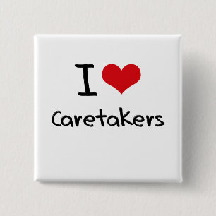 Badge Carré 5 Cm J'aime des gardiens