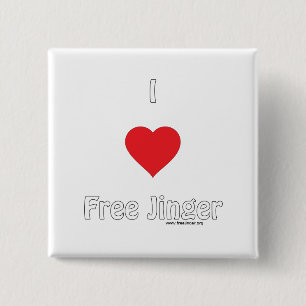 Badge Carré 5 Cm J'aime Jinger libre