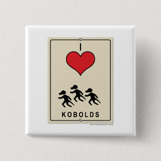 Badge Carré 5 Cm J'aime Kobolds